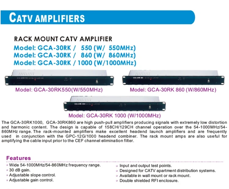Broadband Push Pull Headend Amplifier